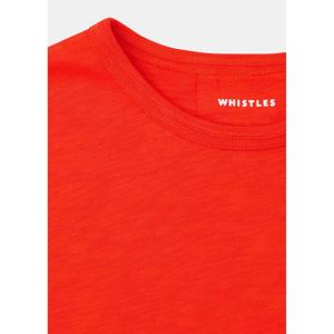 Whistles Red Posie Double Trim Tee